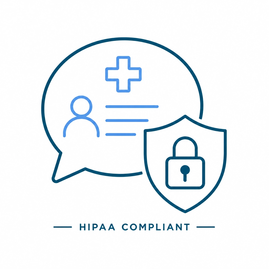Minimalist icon representing secure and HIPAA-compliant patient feedback