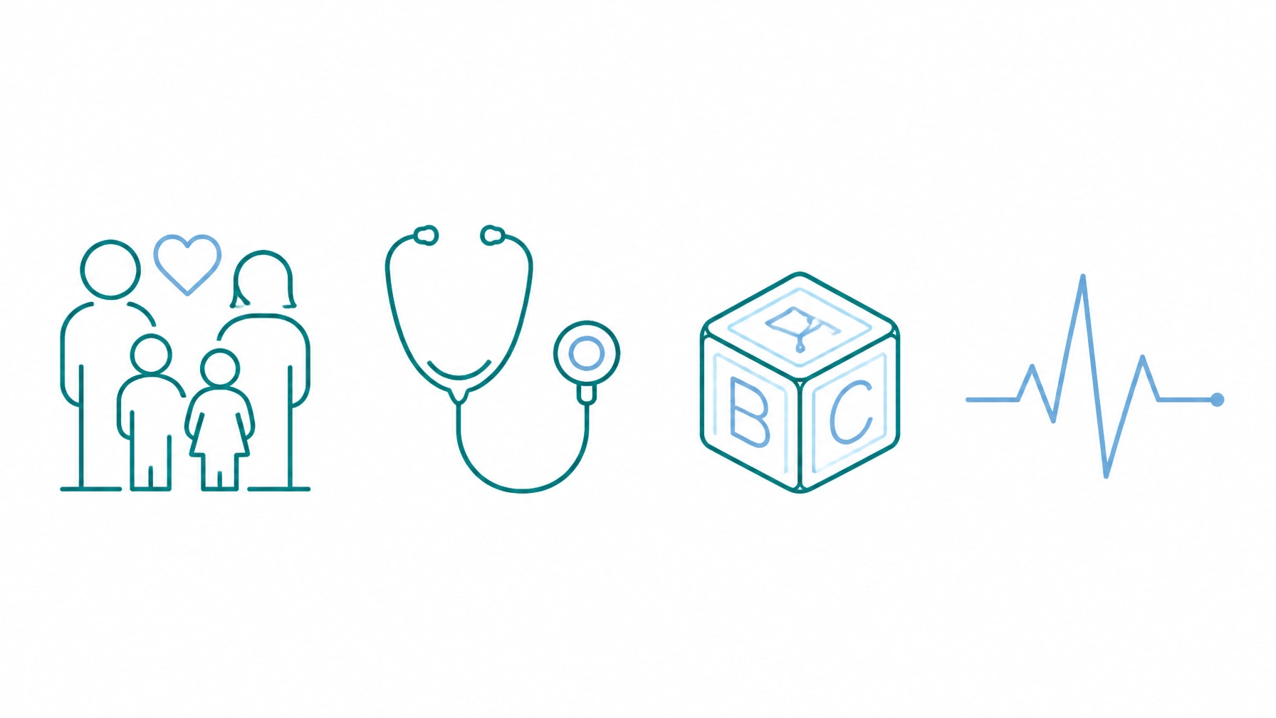 Minimalist icons representing different medical specialties