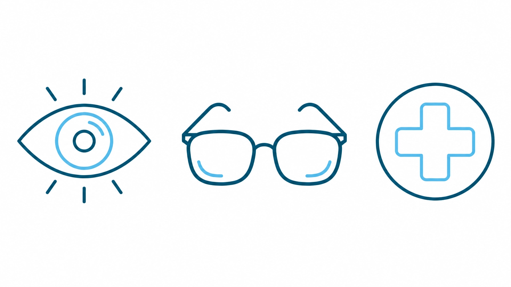 Minimalist icons for eye care